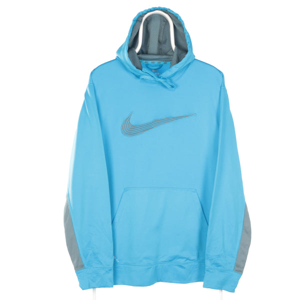 Blue Nike Single Swoosh Hoodie - Xlarge