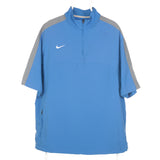 Blue 90's Nike Short Sleeve Track Jacket - Xlarge