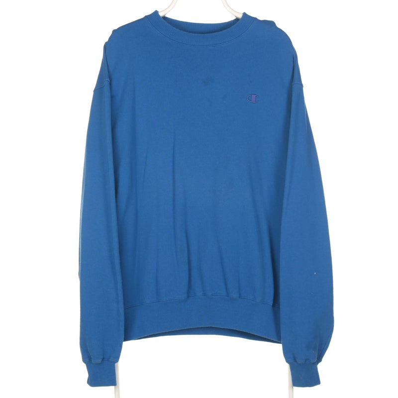 Champion - Blue Single Stitch Crewneck Sweatshirt - Large
