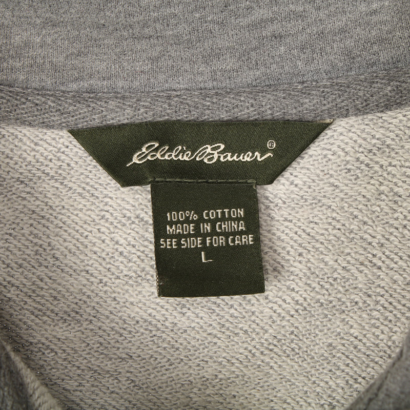 Eddie Bauer - Grey Sweatshirt Quarter Zip - Large