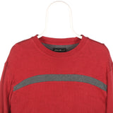 Eddie Bauer - Red Embroidered Crewneck Sweatshirt- Small