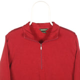 Eddie Bauer - Red Quarter Zip Sweatshirt - XLarge