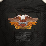 Harley Davidson - Black and Orange Embroidered Jacket - Large