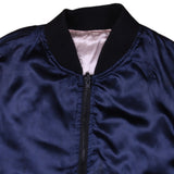 Local Heroes 90's Sportswear Full Zip Up Bomber Jacket Medium (missing sizing label) Navy Blue