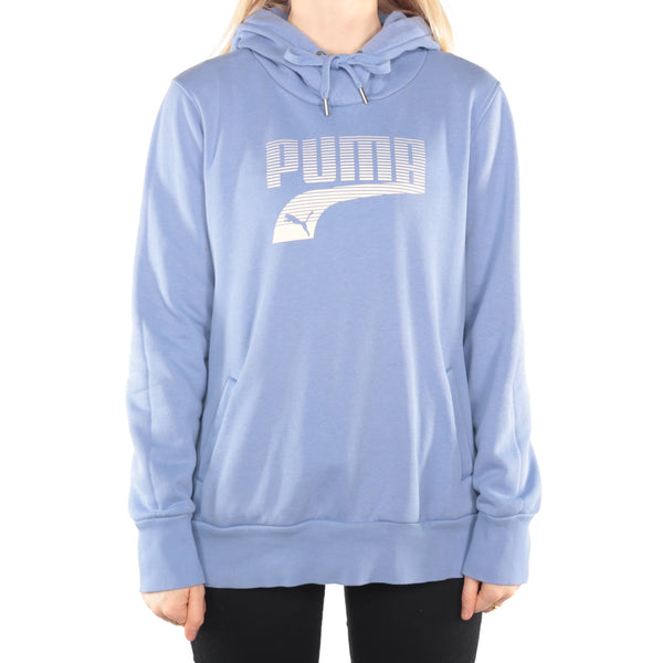 Puma - Blue Spellout Hoodie - XLarge