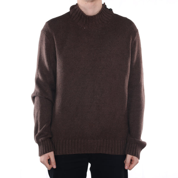 Ralph Lauren - Brown Button Up Jumper - XXLarge