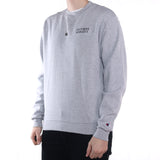 Champion - Grey Embroidered Crewneck Sweatshirt - Large