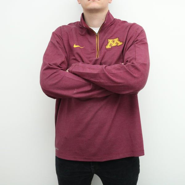 Nike - Maroon Quarter Zip Jumper - XXLarge