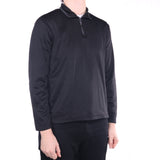 Starter - Black Embroidered Quarter Zip Sweatshirt - Large