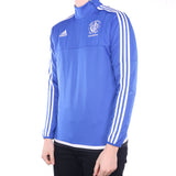 Adidas - Blue Embroidered Sports Sweatshirt - Large