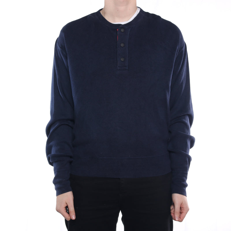 Ralph Lauren - Blue Quarter button Sweatshirt - XLarge