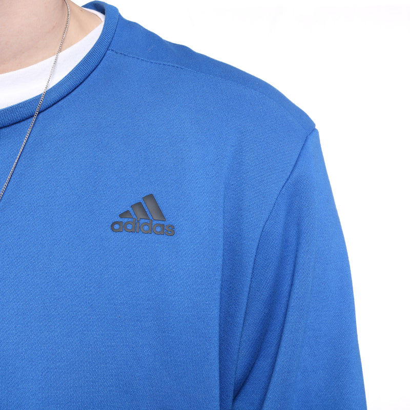 Adidas - Blue Printed Crewneck Sweatshirt - XLarge