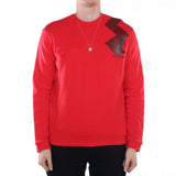 Adidas - Red Printed Crewneck Sweatshirt - XLarge