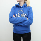 Nike - Blue Middle Swoosh Embroidered Hoodie - XSmall