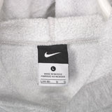 Grey Nike Middle Swoosh Hoodie - Large