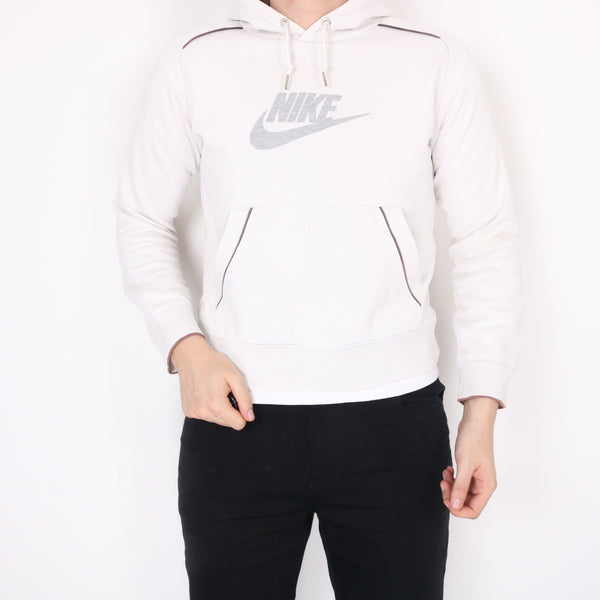 Nike - White Spellout Hoodie - Small