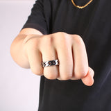 Silver / Gold / Black Chain Link Ring