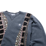 REWORK Champion X Coogi 90's Crewneck Single Stitch Sweatshirt Small Grey