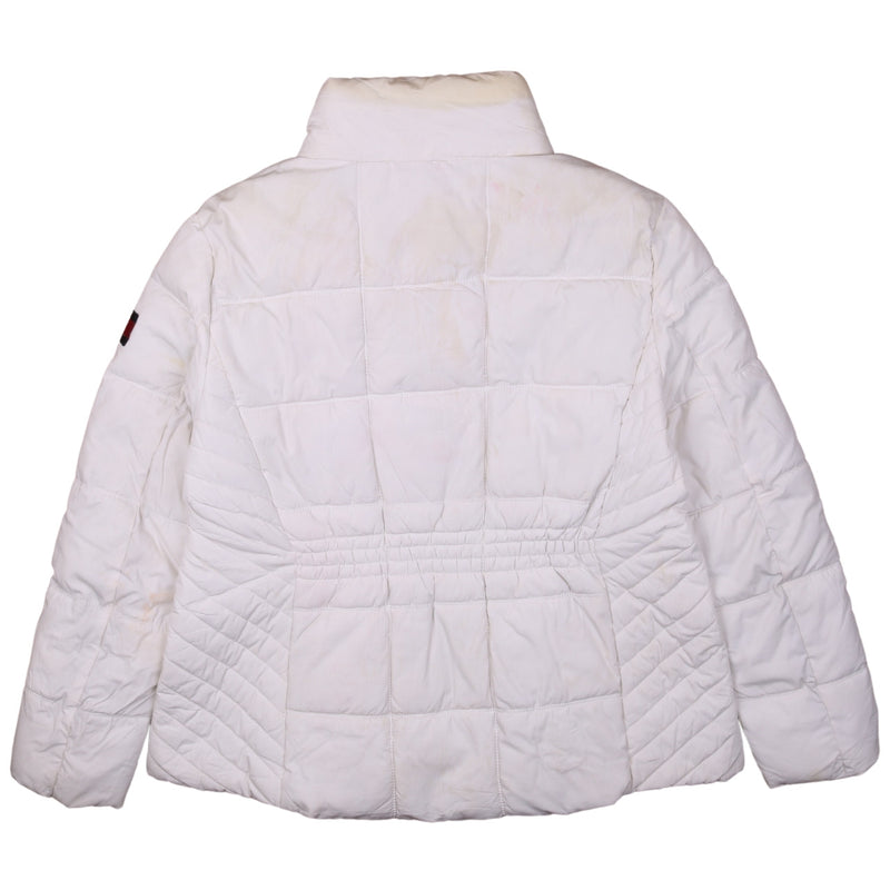 Tommy Hilfiger 90's Heavyweight Full Zip Up Puffer Jacket XLarge White