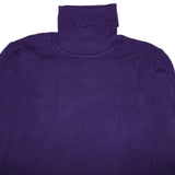 Ralph Lauren polo 90's Turtle Neck Knitted Jumper / Sweater Large Purple