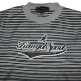 KANGOL 90's Spellout Striped Crewneck Sweatshirt Small (missing sizing label) Grey