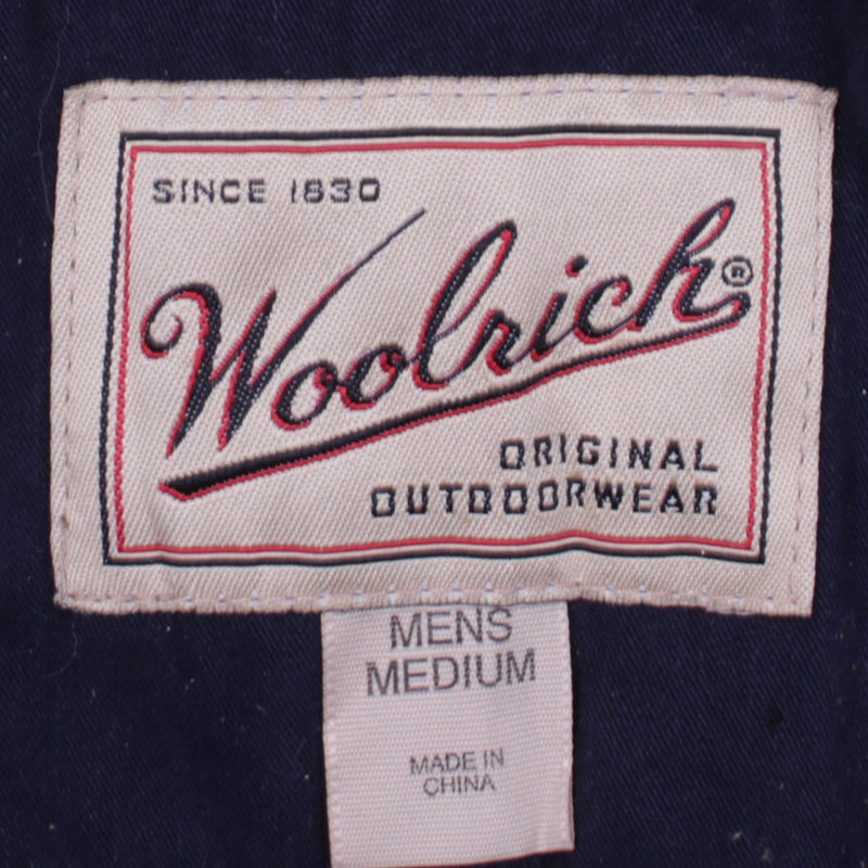 Woolrich 90's Lightweight Button Up Parka Medium Navy Blue
