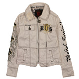 Rebel Spirit 90's Coats & Jackets F+ Denim Jacket Small Beige Cream