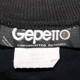 Gepetto 90's Flower Full Zip Up Bomber Jacket Small Black