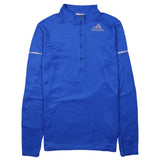 Adidas 90's Quater Zip Jumper / Sweater Small Blue