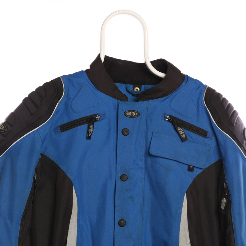 Cortech 90's Padded Zip Up Moterbike Jacket Medium Blue