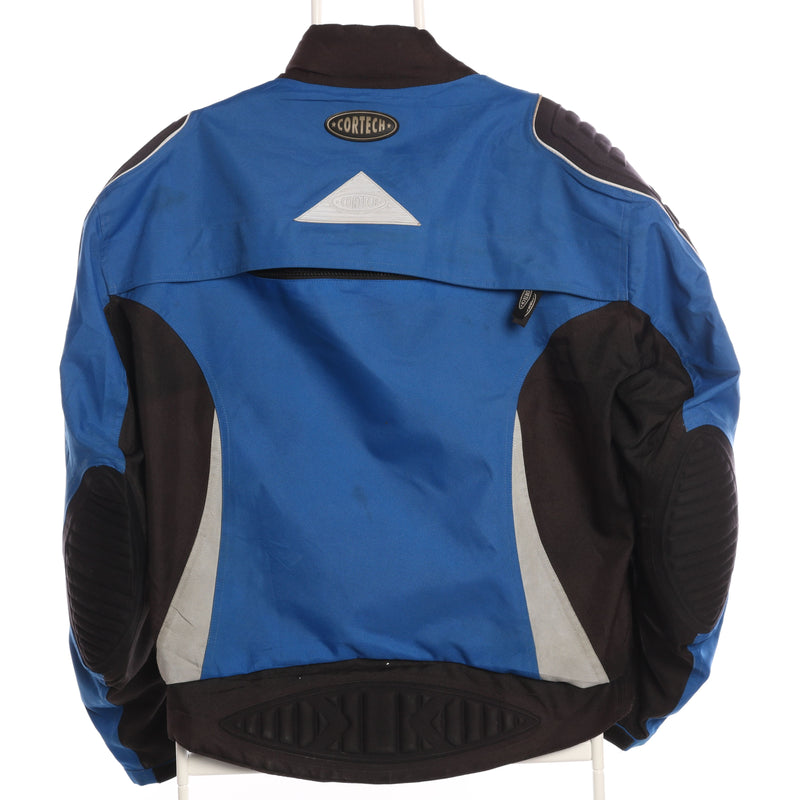 Cortech 90's Padded Zip Up Moterbike Jacket Medium Blue