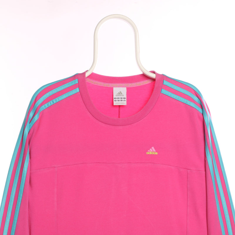 Adidas - Pink and Blue Sweatshirt - Small
