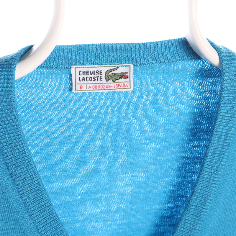 Lacoste 90's Vest Knitted Pullover Jumper Large Blue