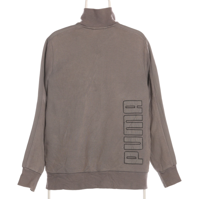 Puma 90's Zip Up Cotton Sweatshirt Small Grey