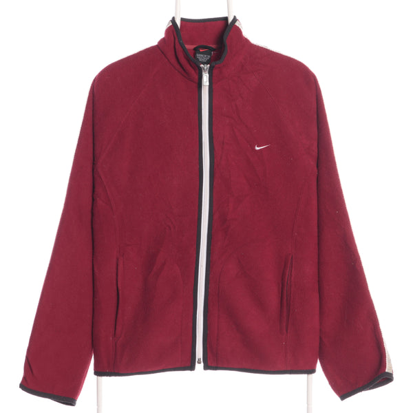 Red Nike Zip Up Fleece - Large