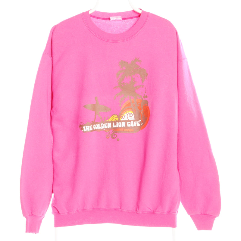 Pink Unbranded Crewneck Sweatshirt - XLarge