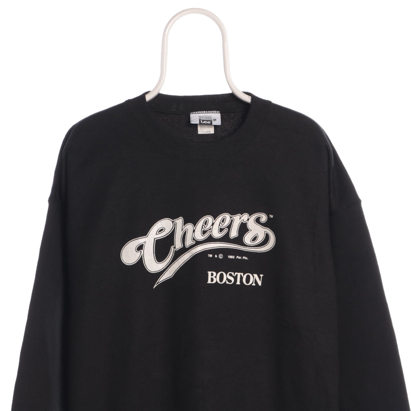 Black 90's Lee College Sweatshirt - XLarge