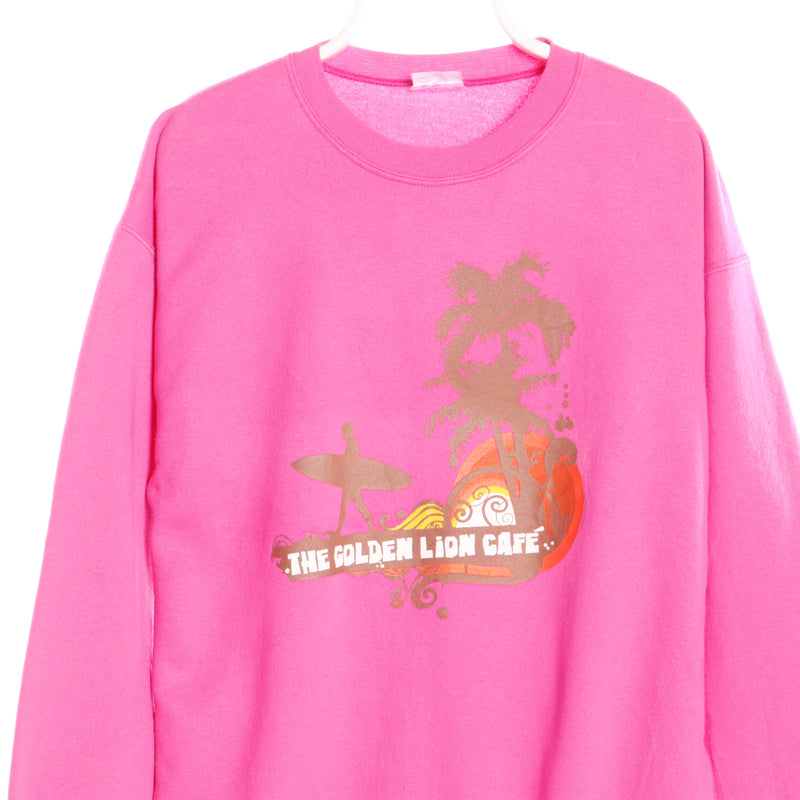 Pink Unbranded Crewneck Sweatshirt - XLarge