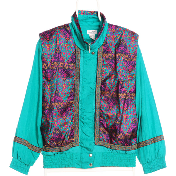 Blue and Purple 90's Lavon Crazy Track Jacket - Large