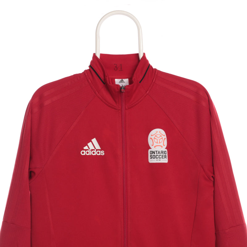 Adidas 90's Zip Up Ontario Soccer Sweatshirt Small Red