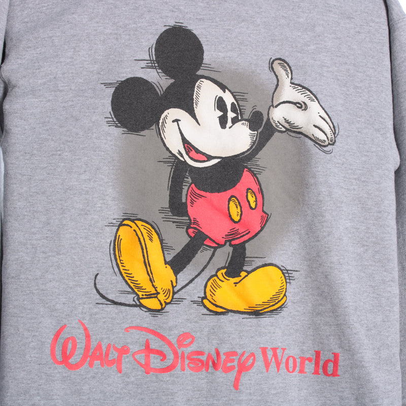 Grey Disney Mickey Crewneck Sweatshirt - Small