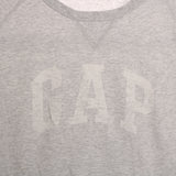 Gap 90's Crewneck Spellout Low Cut Neck Sweatshirt XXLarge Grey