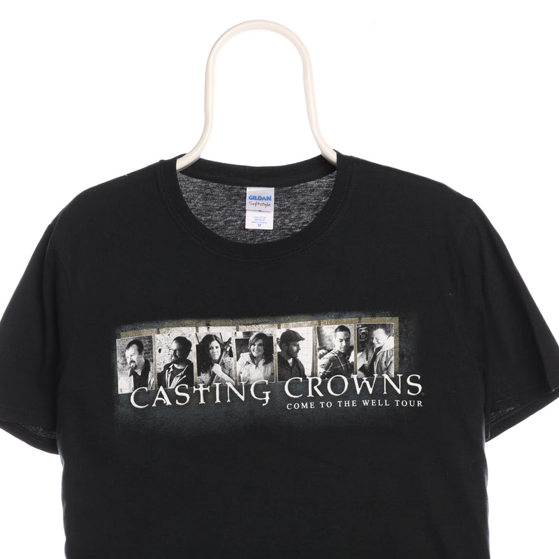 Casting Crowns 90's Short Sleeve Crewneck Come to the well tour T Shirt Medium Black