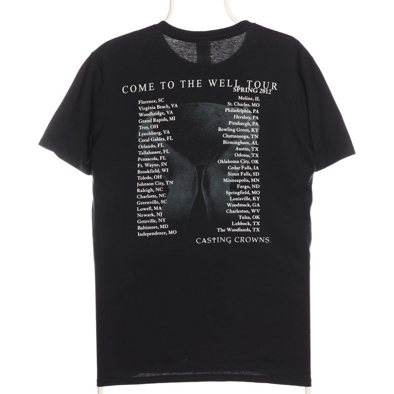 Casting Crowns 90's Short Sleeve Crewneck Come to the well tour T Shirt Medium Black