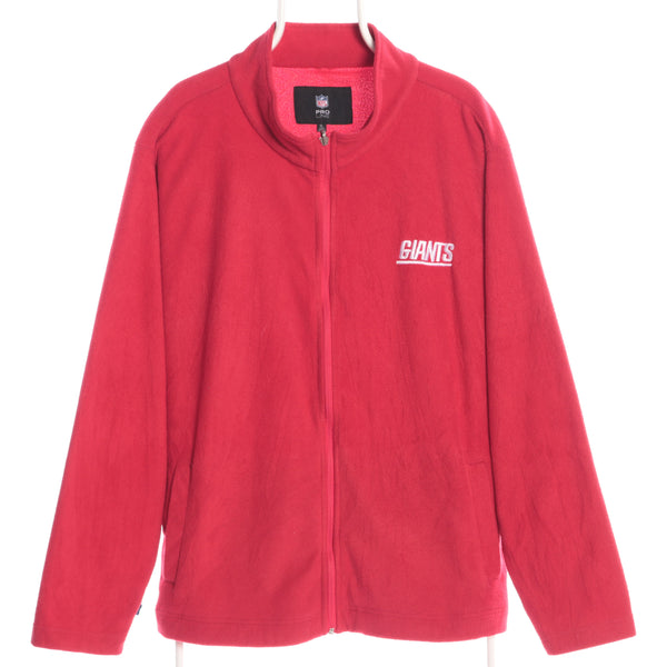 Red NFL Zip Up Giants Fleece - XLarge