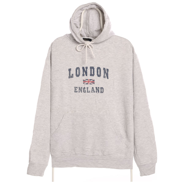 Goldmedal 90's London Spellout Hoodie Xlarge Grey