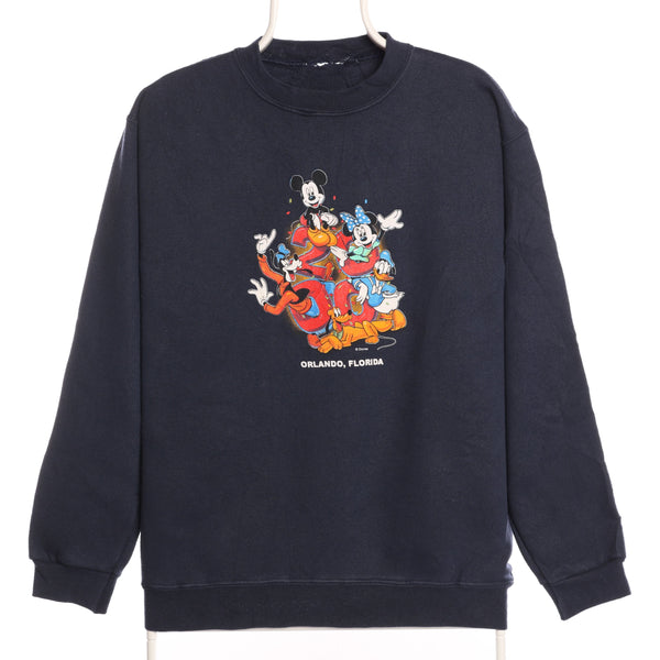 Disney 90's Crewneck Disneyworld 2000 Sweatshirt Small Navy