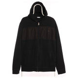 Calvin Klein 90's Zip Up Hooded Hoodie Medium Black