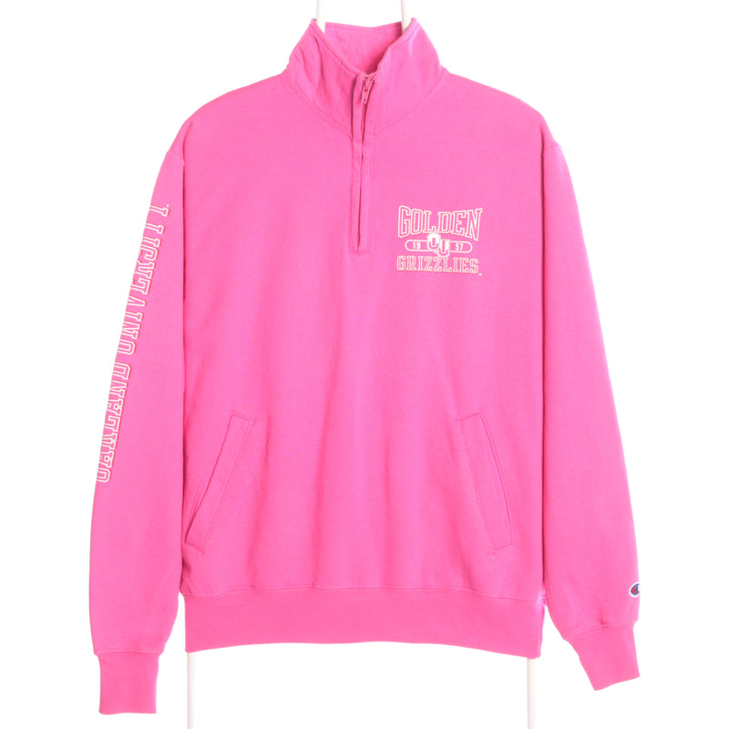 Pink Champion College Quarter Zip Sweatshirt - Medium