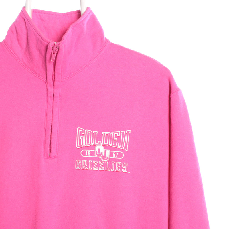 Pink Champion College Quarter Zip Sweatshirt - Medium